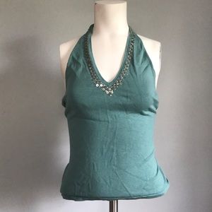 Sequin sweater halter